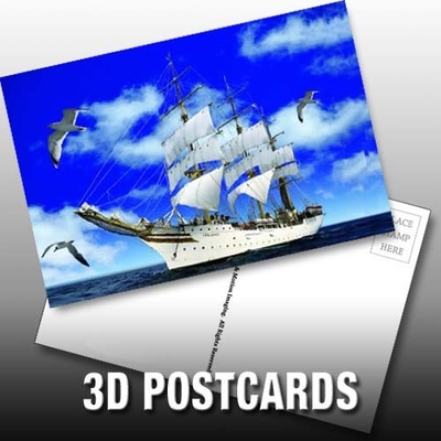 記念品 ギフト 3D ポストカード 引越しカード ランドマークビル 景観