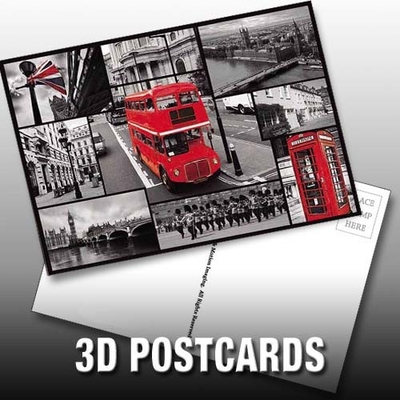 ローラーコースター パーク レンチカル 3D モーション カード 記念品 ギフト カード 動画 3D