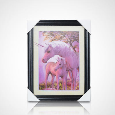 3Dレンチカル絵ポスター PET 30*40cm 5Dレンチカルポスター タイガース 3D絵画 黒いフレームで家庭装飾用