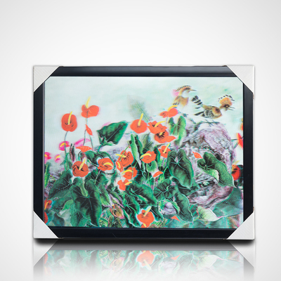 3D レンチカル 絵画 黒枠 40*30cm PET 5D 3D レンチカル 絵画 アートワーク 現代の絵画