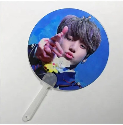 0.6mm PET プラスチック 韓国のセレブ 3D ハンドファン 3D アイドル写真のレンチカル ハンドファン